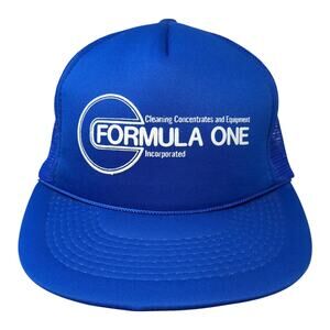 Formula One Cleaning Concentrates Snapback Trucker Hat Blue OS Designer Pro